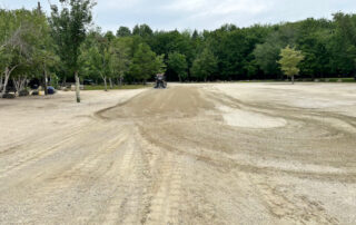 Gravel parking lot repair