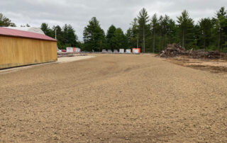 Gravel parking lot grading